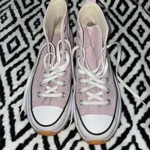Lavender platform converse 7.5 Great condition